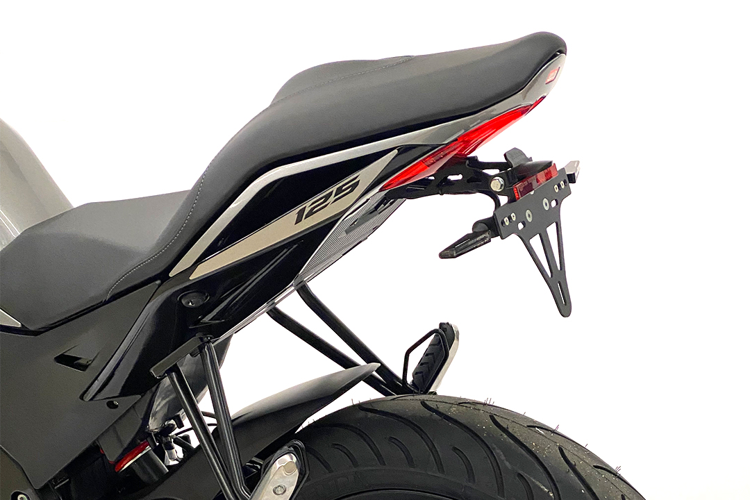 alpha Technik License Plate Holder for Aprilia RS125 and Tuono 125, Type XA / XT, Model Year 2021-