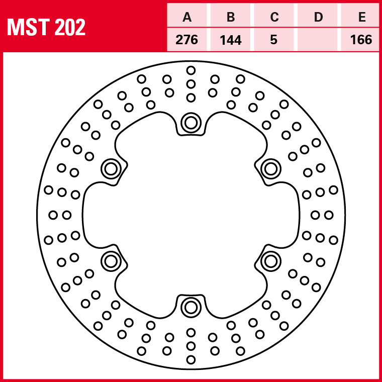 TRW brake disc All-round Fixed MST202