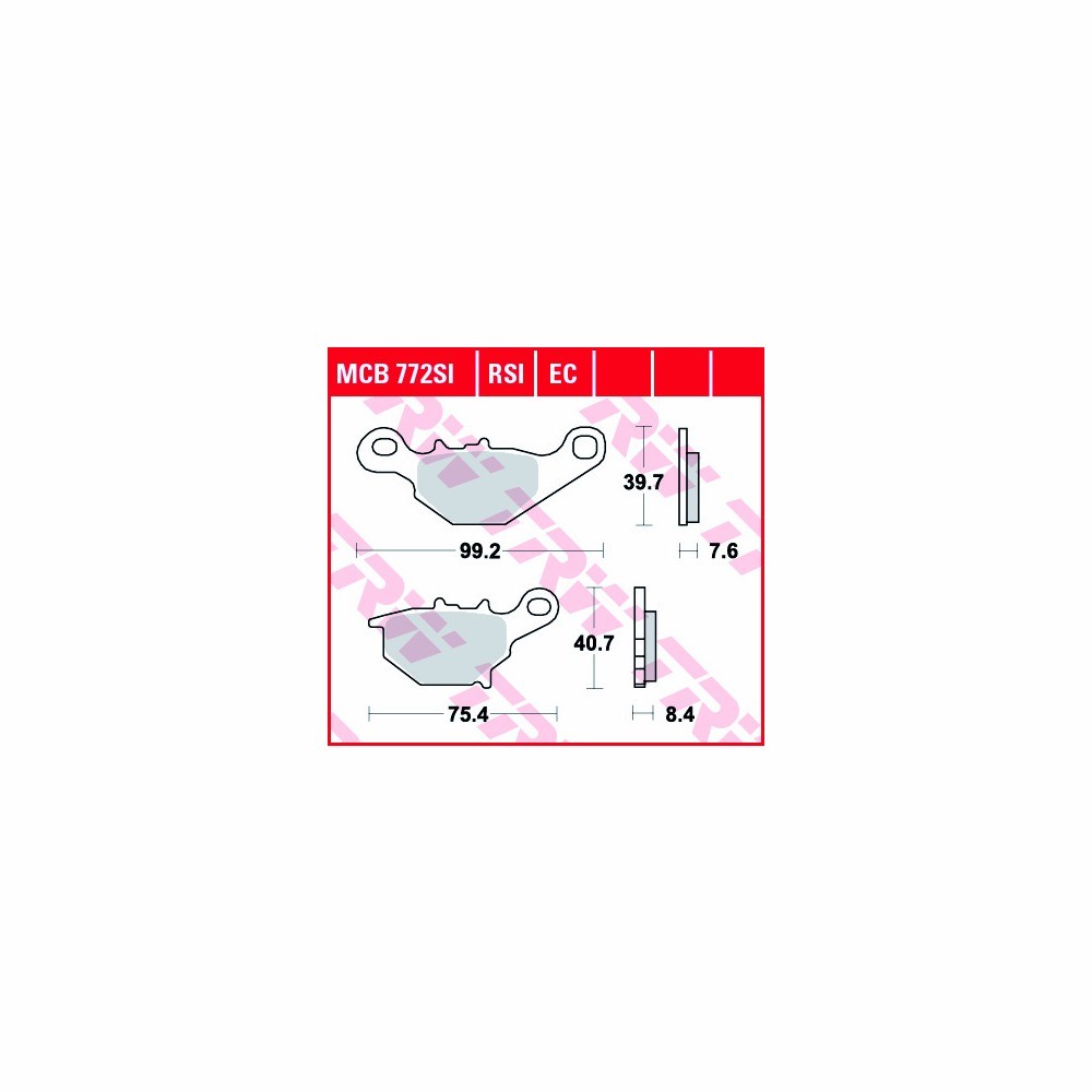 TRW Brake Pad Set Sinter Offroad MCB772RSI Rear