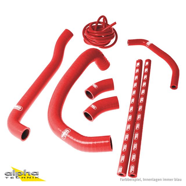 SAMCO SPORT Silicone Hose Kit, red for Kawasaki ZXR750 Model Year 1991-1995