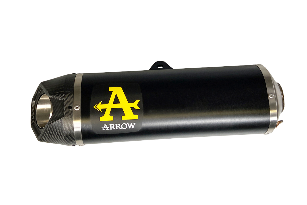 ARROW exhaust system INDY RACE Black Aluminium for Kawasaki Z650 and Ninja 650 Model Year 2021-