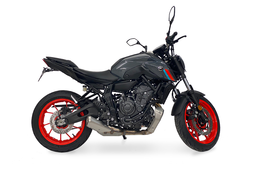 alpha Technik licence plate holder for Yamaha MT-07 / MT-07 Pure, model year 2021-