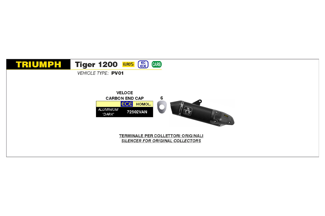 ARROW DARK SONORA Exhaust for Suzuki V-Strom 1050 XT 2020-, Titanium "dark"