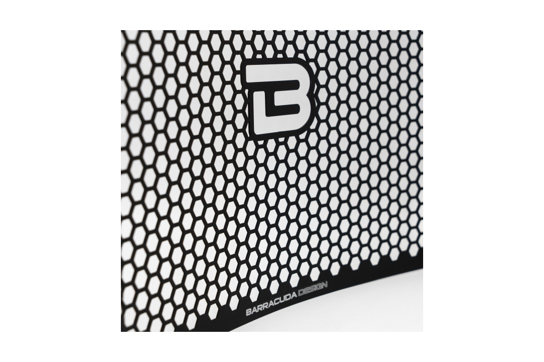 Barracuda radiator shield, black aluminium, for Triumph Street Triple 765 R / 765 S model year 2017-2021