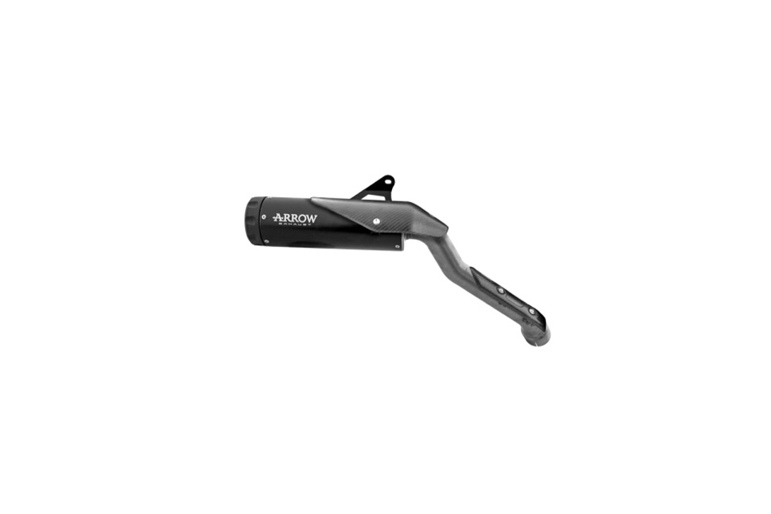 ARROW REBEL Slip-On Exhaust, Black Stainless Steel with Black Aluminium End Cap for Honda CL500 Model Year 2023-