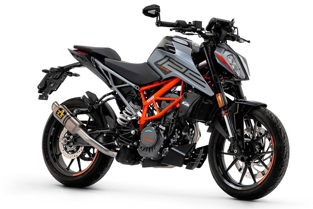 ARROW GP2 Titanium Exhaust for KTM 125 Duke and KTM 390 Duke from model year 2021-