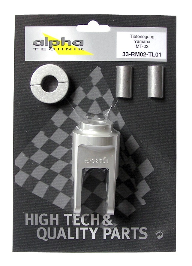 alpha Technik Lowering Kit 30mm for Yamaha MT03; Type RM02; Model Year 2006-