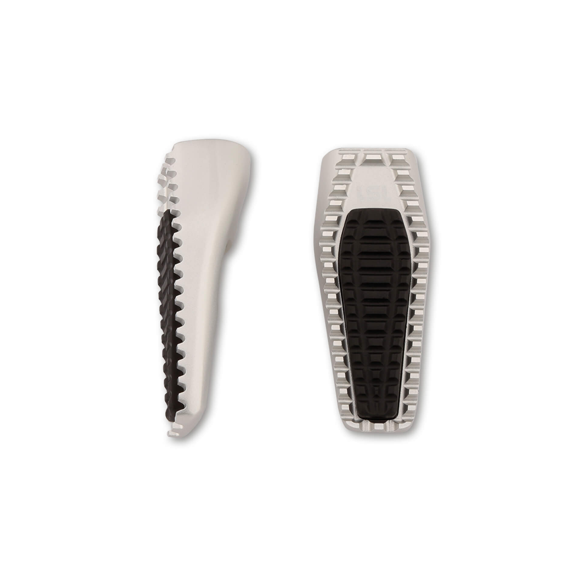 LSL footresten ERGONIA, replacement footpegs with rubber insert, silver