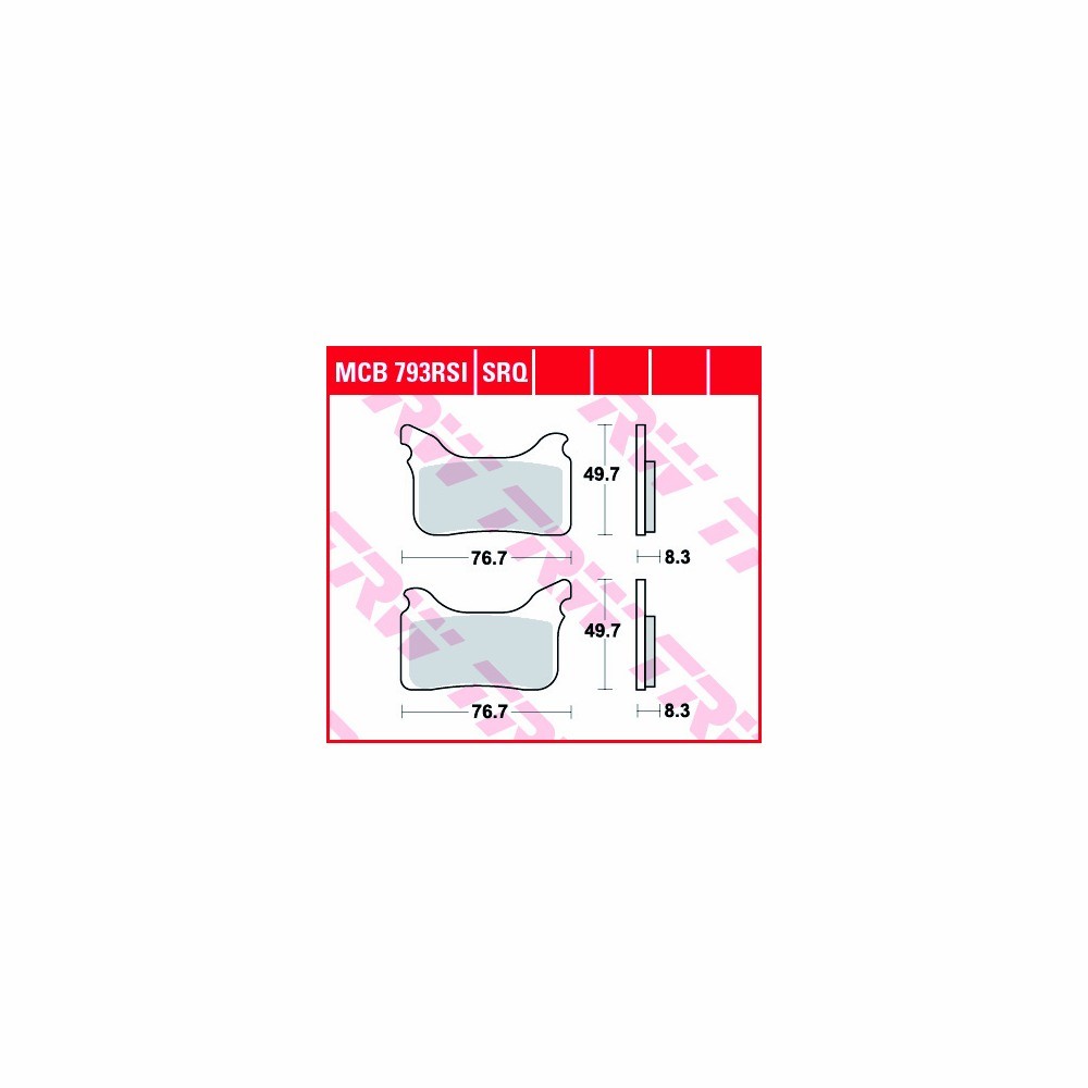 TRW Brake Pad Set Sinter Offroad MCB793RSI Front
