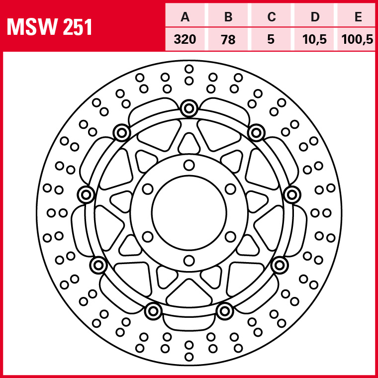 TRW brake disc All-round Floating MSW251
