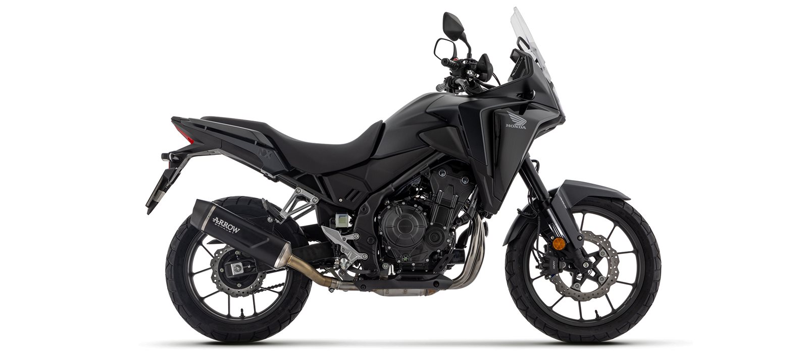 ARROW INDY RACE EVO Black Aluminium Exhaust for Honda NX500 / CB500 Hornet Model Year 2024-