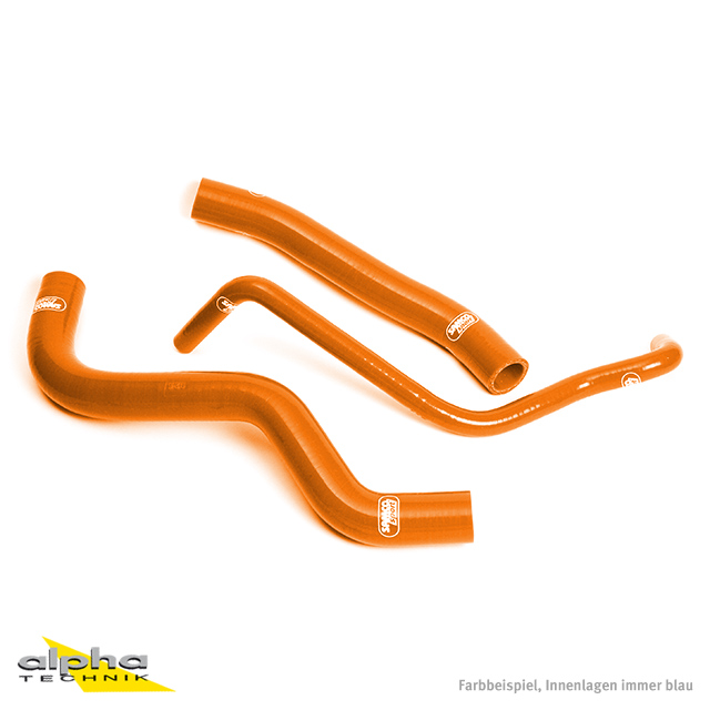 SAMCO SPORT Silicone Hose Kit, orange, for Honda CB600F Hornet Model Year 1998-2006