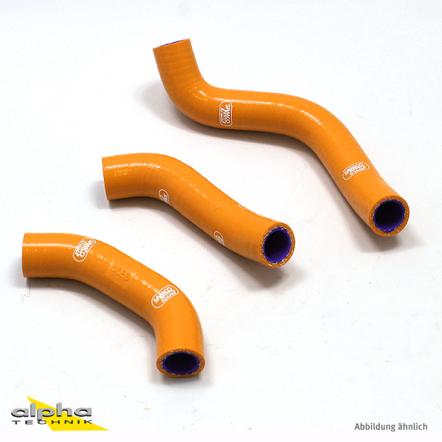 SAMCO SPORT Silicone Hose Kit orange for KTM 450 SX-F Factory Edition 450 XC-F Husqvarna FC450 FS450 FX450 model year 2016-2018