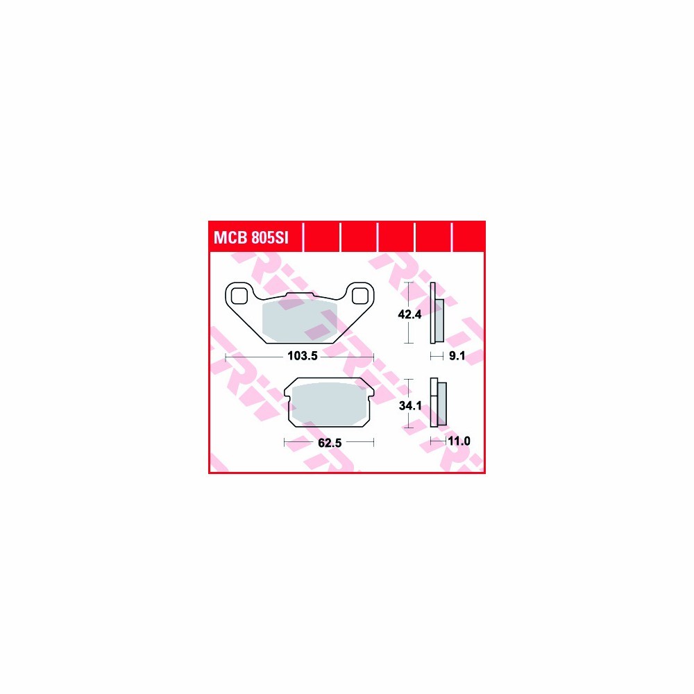 TRW brake padsatz Sinter Offroad MCB805SI Rear