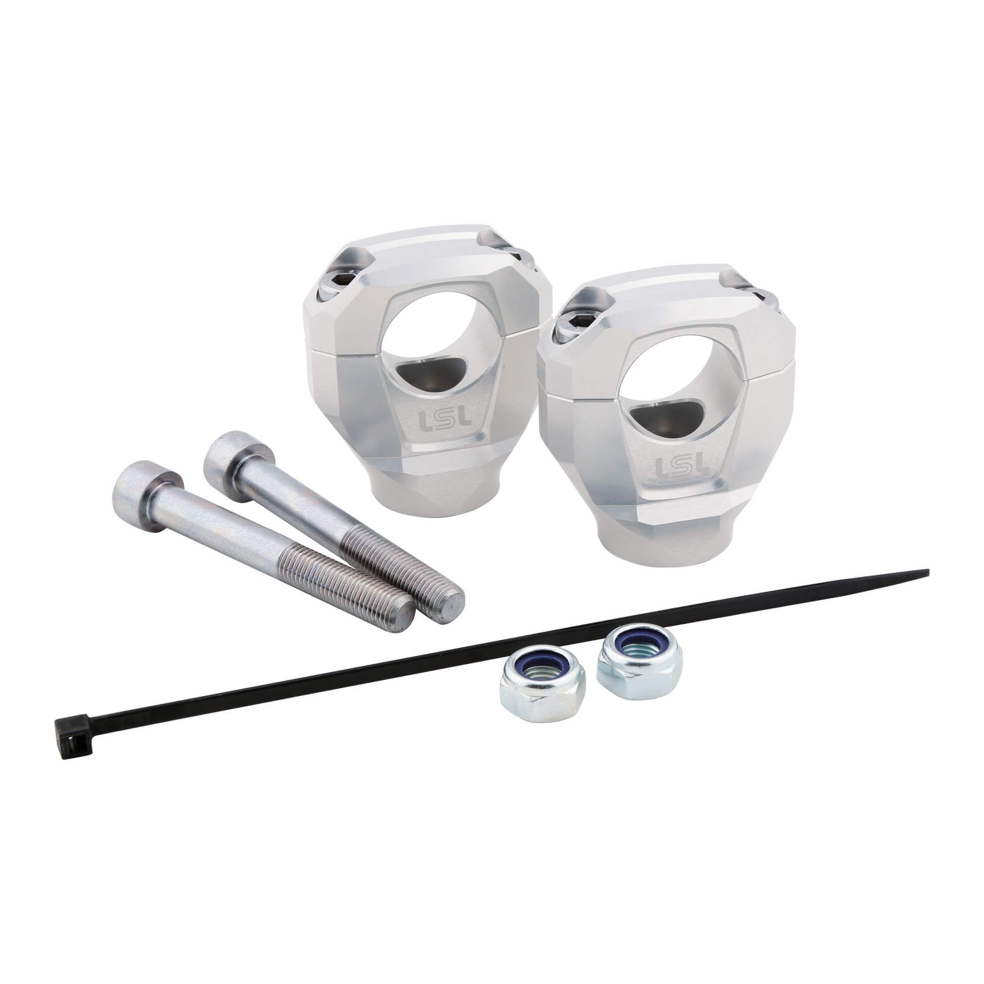 LSL GONIA Handlebar Clamp Kit 28.6 mm for BMW S1000R, Type 2R99, 2R99r, 2021- , Silver