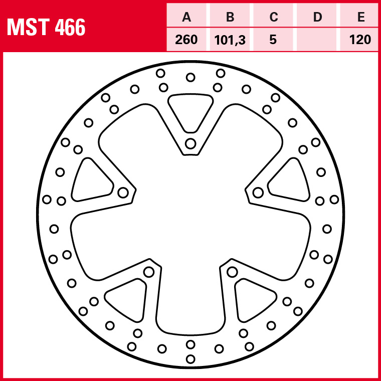 TRW brake disc All-round Rigid MST466
