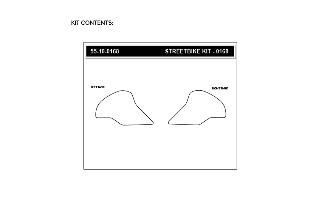 Stompgrip fuel tank Pad black, Volcano, for Yamaha Tracer 900 (GT), 2019-2020