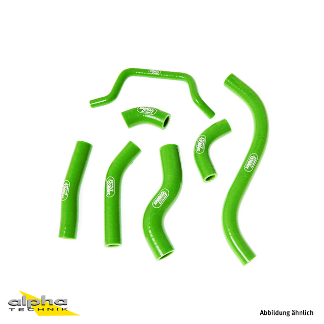 SAMCO SPORT Silicone Hose Kit OEM Design Green for Kawasaki KX450F Model Year 2012-2015