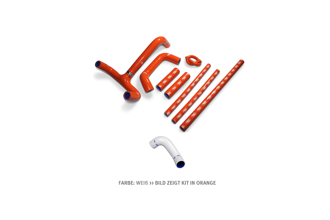 SAMCO SPORT Silicone Hose Kit, white, for KTM 625 SMC 640 LC4 Supermoto 640 Enduro 660 LC4 1994-2013