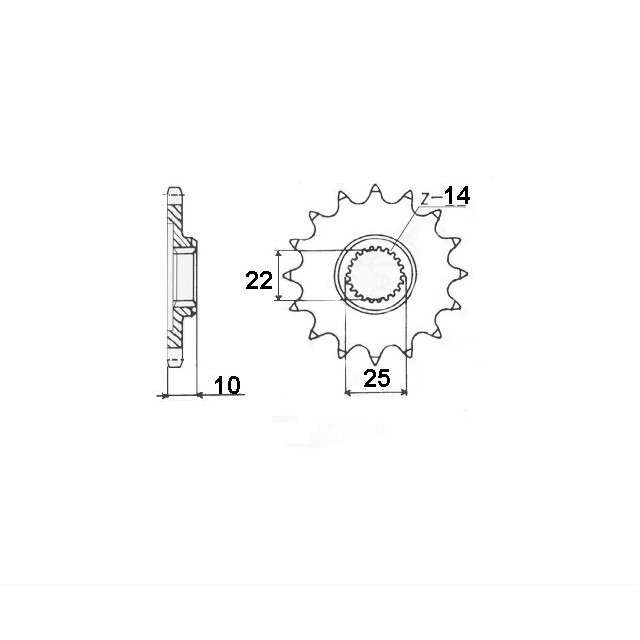 Sprocket, 14 Teeth, 520 Pitch