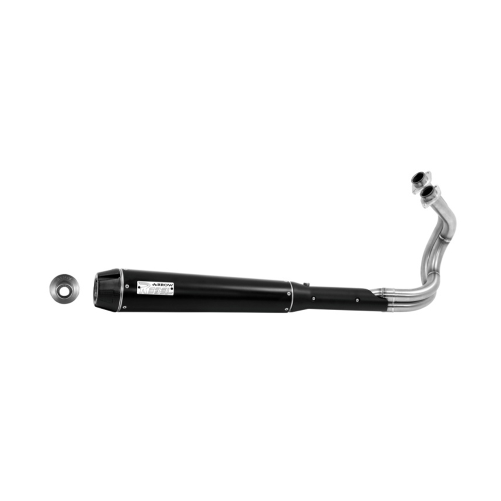 ARROW DARK REBEL Exhaust Full System for Kawasaki Vulcan S 650 2014-2016, Black Stainless Steel & Aluminium