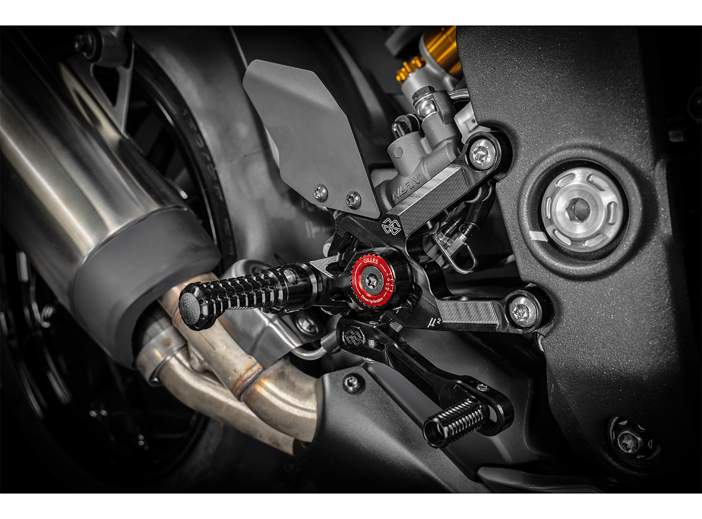 GILLES MUE2 footrest Rear Sets for Triumph Speed Triple RR/RS Model Year 2022-
