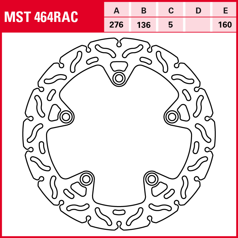 TRW brake disc Sportive rigid MST464RAC