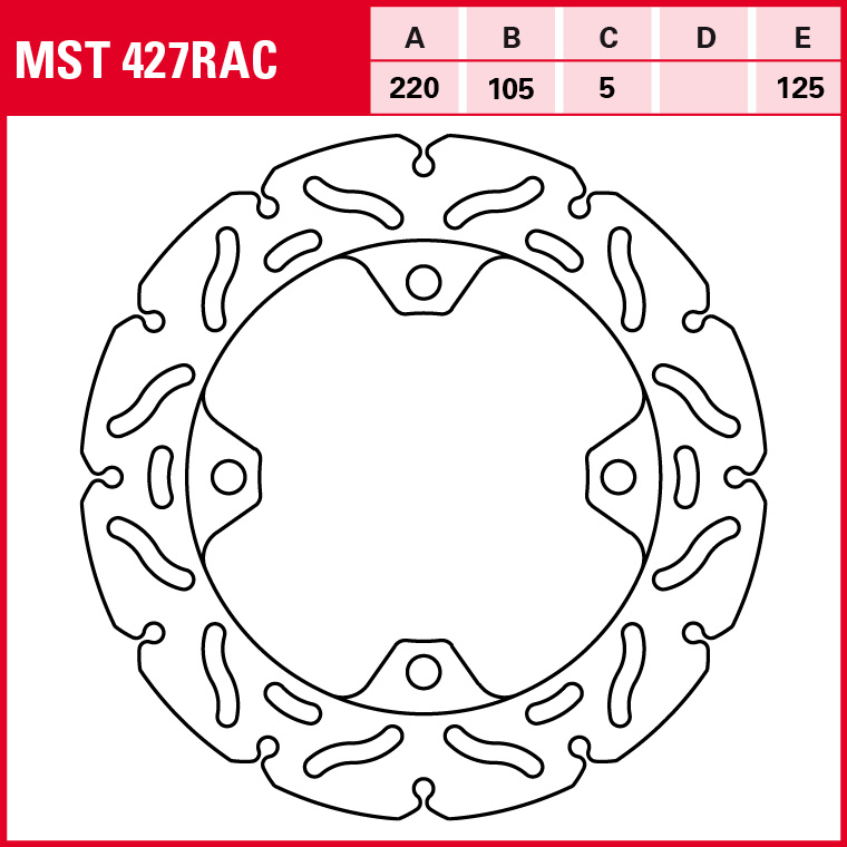 TRW brake disc Sportive Fixed MST427RAC