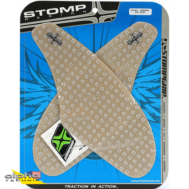 Stompgrip clear, Volcano, for Kawasaki ZX10R Ninja, 2004-2007