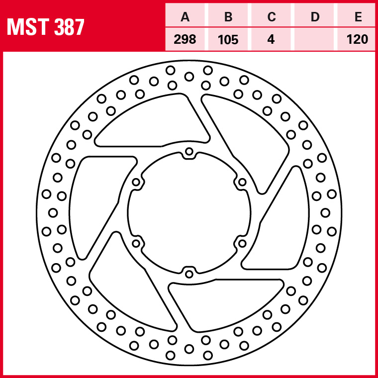 TRW brake disc All-round Fixed MST387