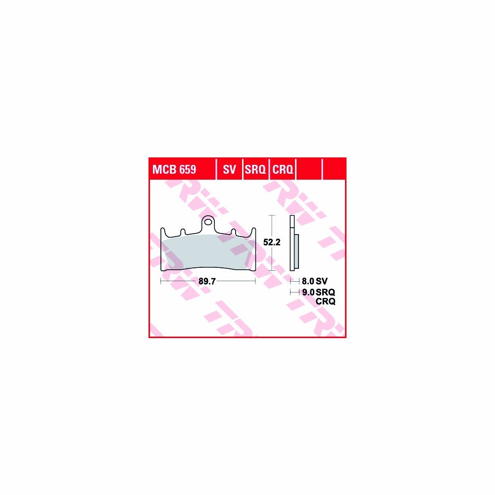 TRW brake padsatz Allround MCB659 Front