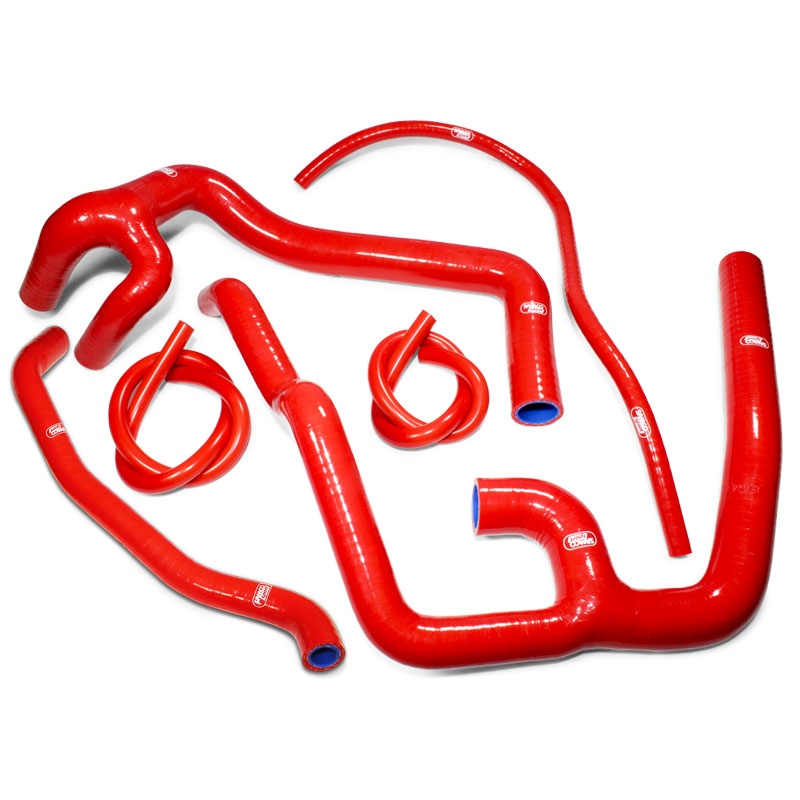 SAMCO SPORT Silicone Hose Kit thermostat Bypass, Red, for Aprilia RSV1000R Model Year 2004-2009