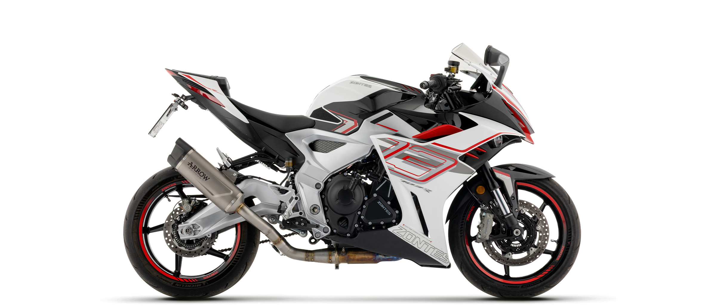 ARROW INDY RACE EVO Titanium Exhaust with Carbon End Cap for Zontes ZT702-RR, 2026-