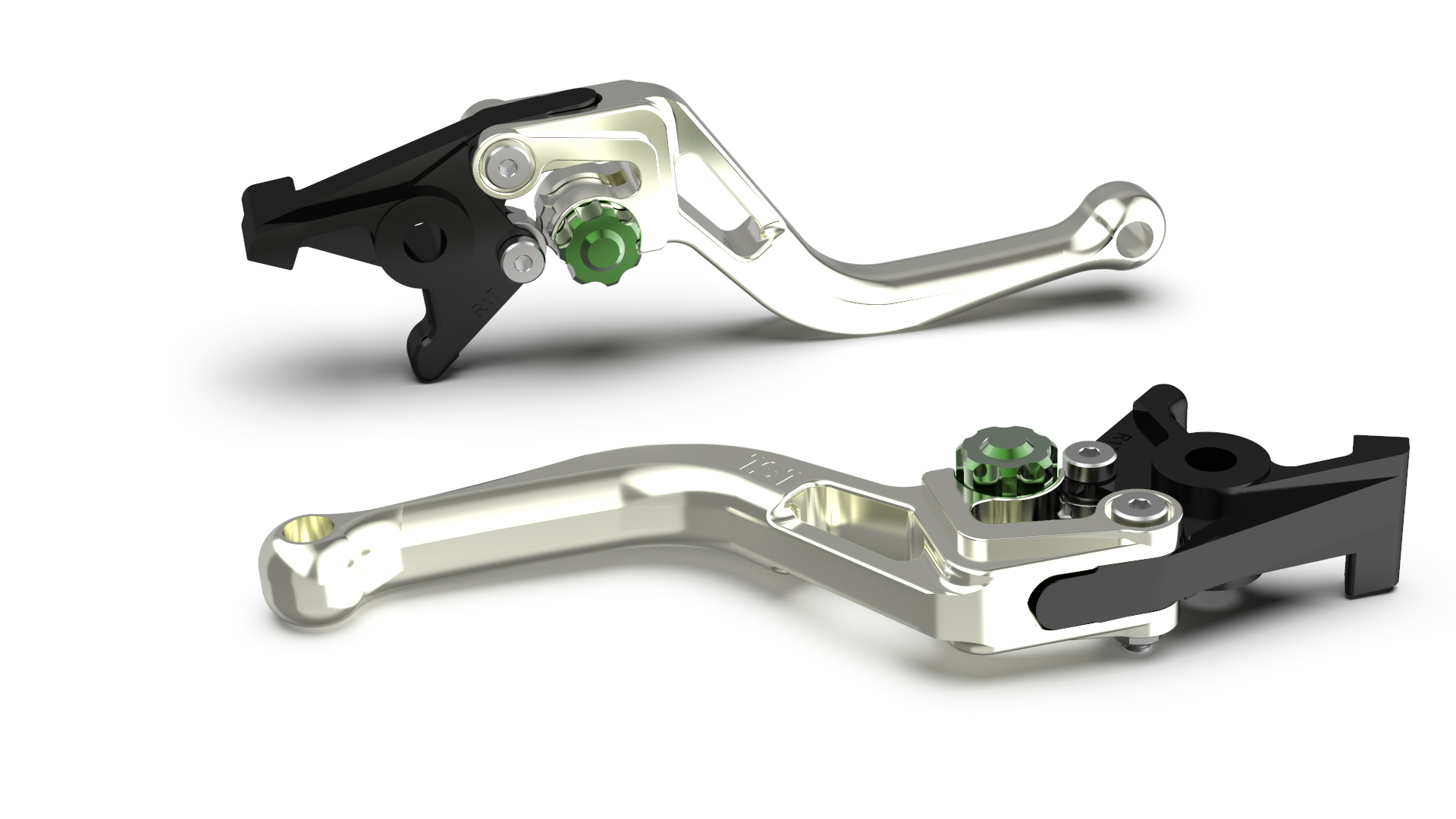LSL BOW R82 Short Brake Lever, Silver/Green