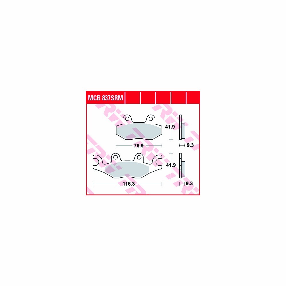 TRW Brake Pad Set Sintered Scooter MCB837SRM Front