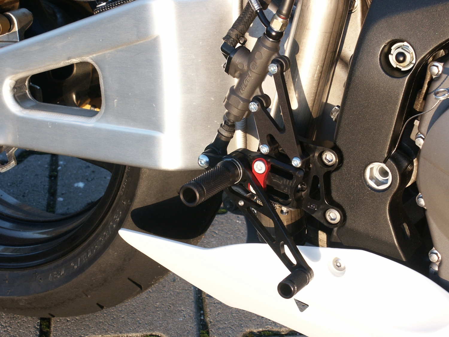 LSL 2Slide Rearset for Honda CBR600RR, 2003-2006, black-red