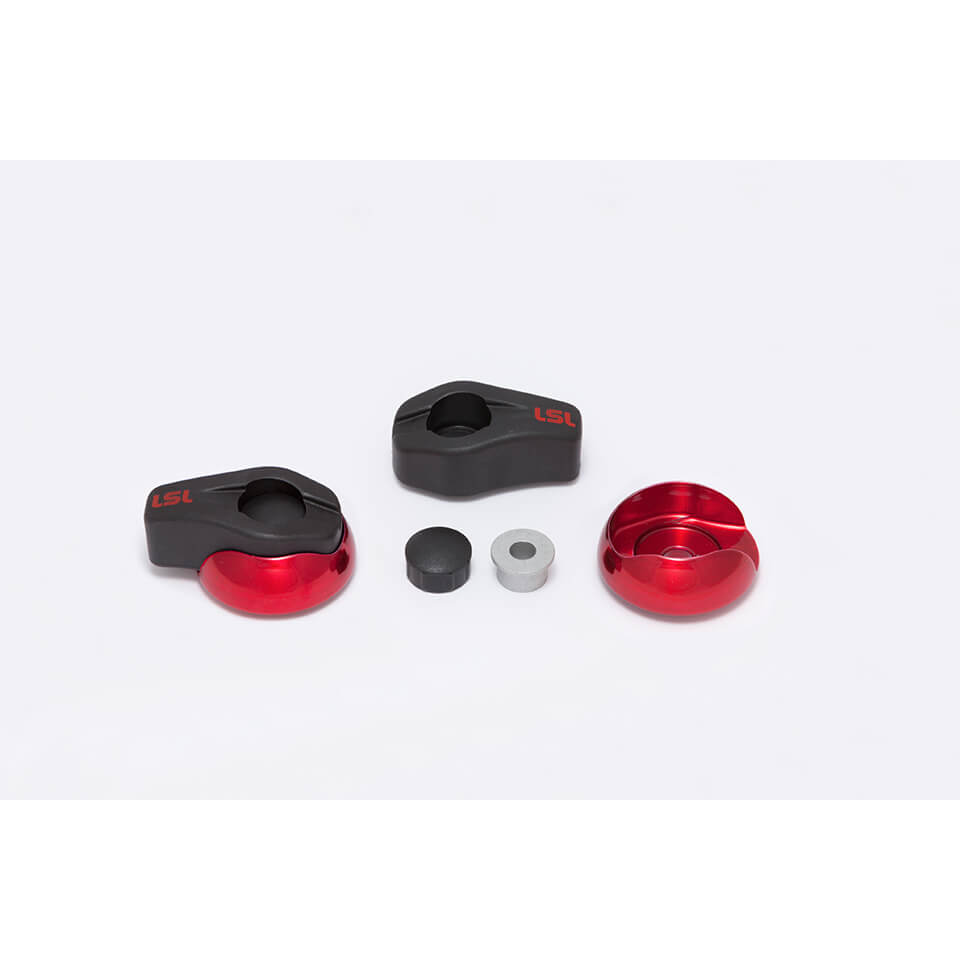 LSL Crash Pad Classic Heads, red, pair