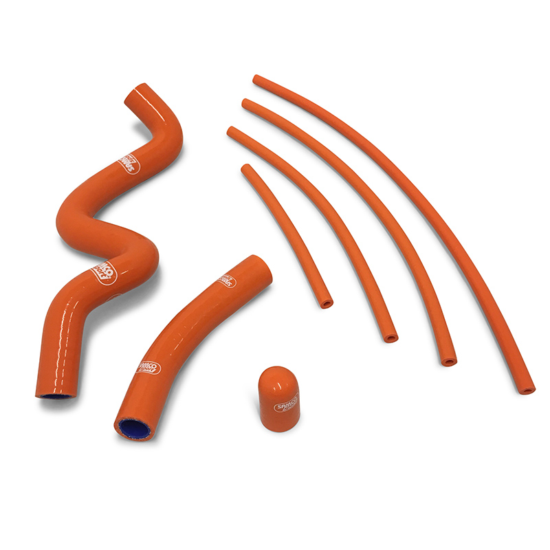 SAMCO SPORT Silicone Hose Kit thermostat Bypass Orange for KTM 390 RC Model year 2014-2020