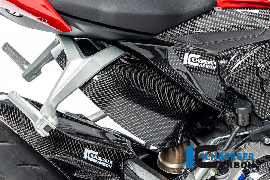 Ilmberger Carbon Exhaust Heat Shield, Glossy, Ducati Streetfighter V2, 2022-