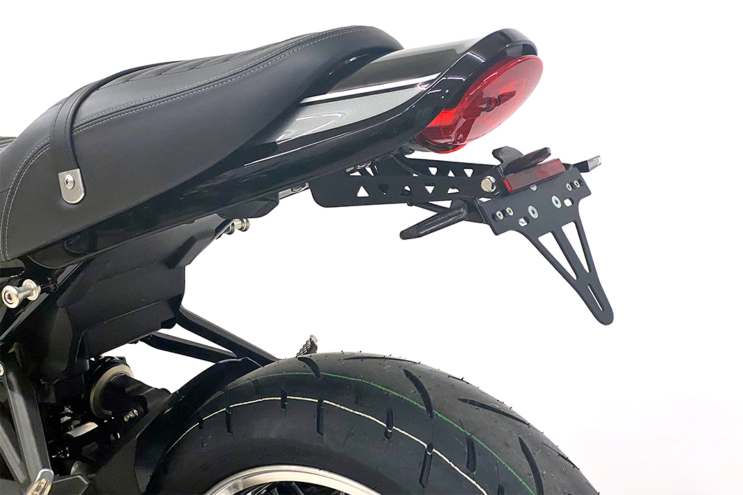 alpha Technik Number Plate Holder for Kawasaki Z900RS Cafe, Type ZR900C / ZR900K / ZR902A, from model year 2018-
