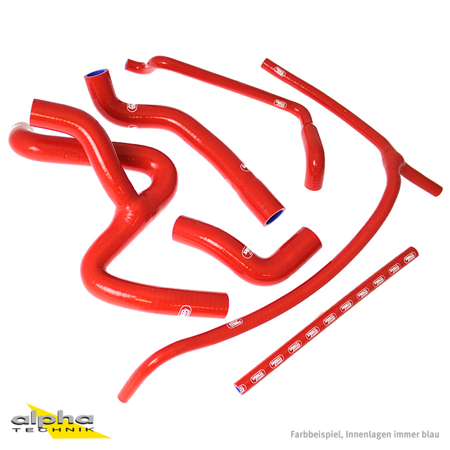 SAMCO SPORT Silicone Hose Kit Red for Aprilia SMV 1200 Dorsoduro Model Year 2010-2015