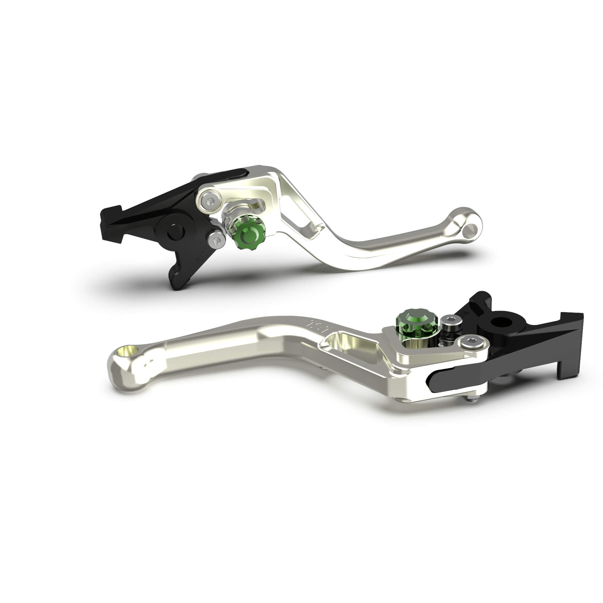 LSL clutch lever BOW L23R, short, silver/green