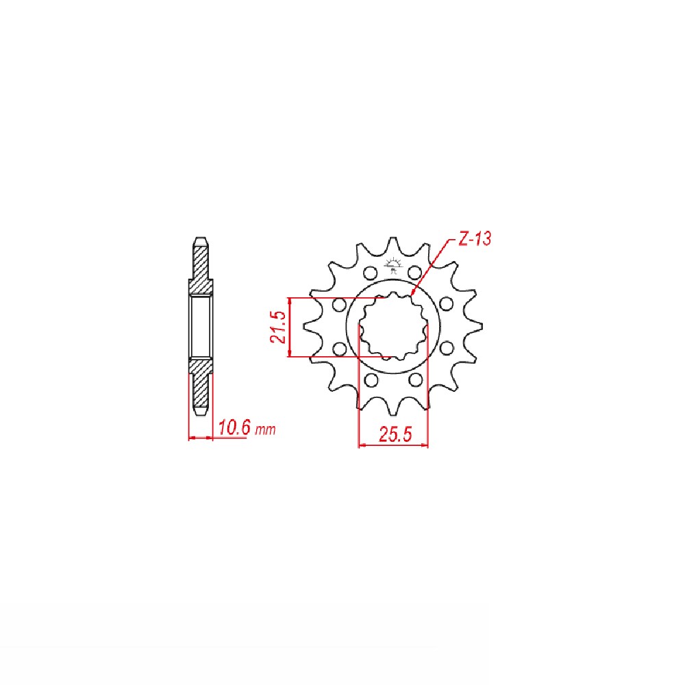 Sprocket, 14 Teeth, Pitch 525