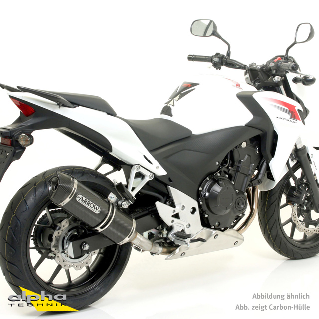 ARROW RACE TECH Exhaust for Honda CB500F / CBR500R / CB500X 2013- in black aluminium
