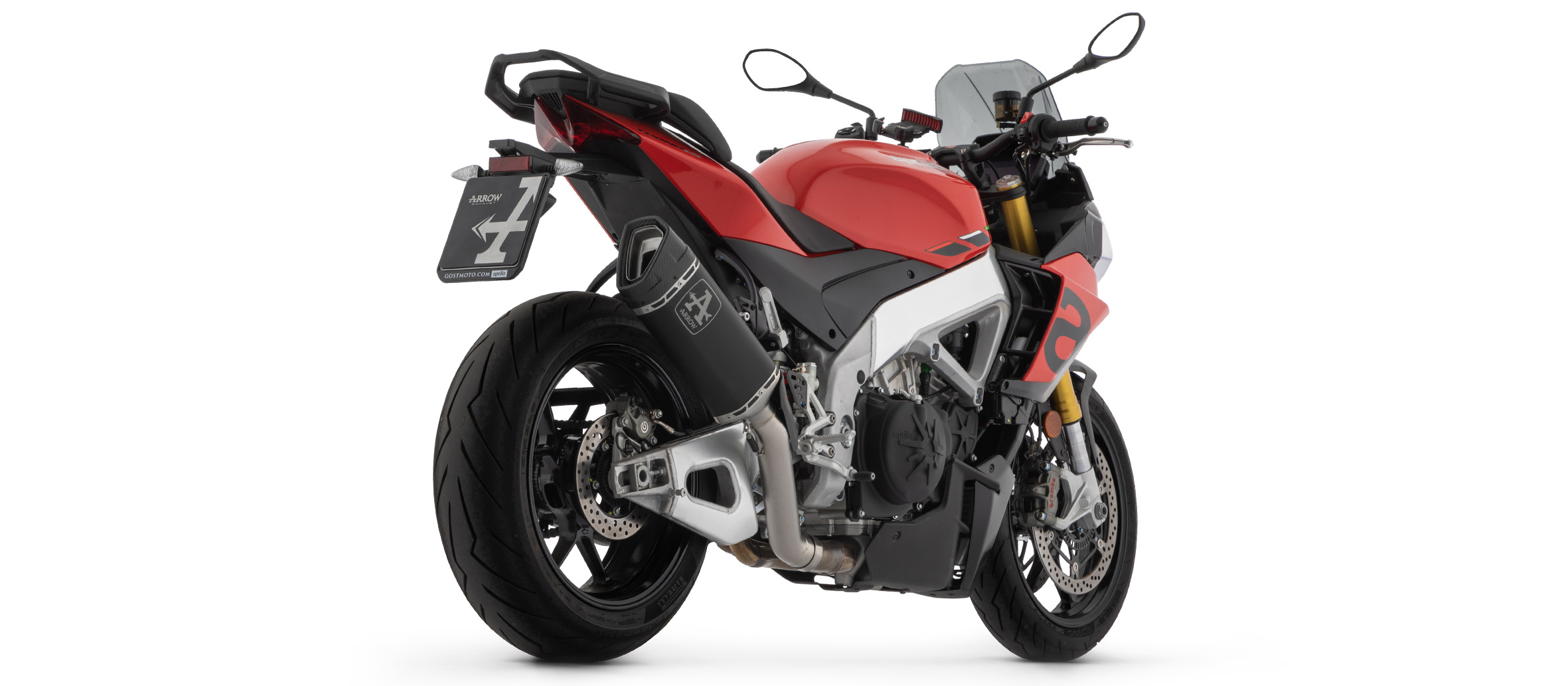 ARROW PISTA DARK Racing Exhaust with Titanium Link Pipe for Aprilia RSV4 1100 Factory 2021-, Tuono V4 2025-