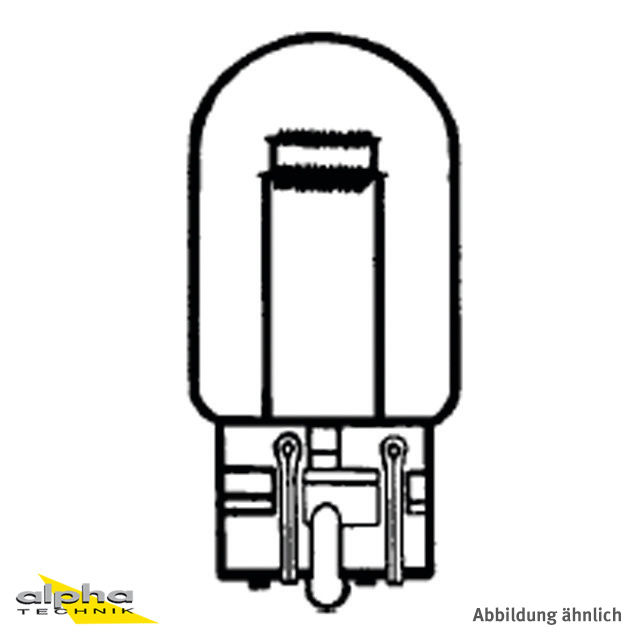 Bulb 12V 21/5W, W3x16Q, Glass Base Double Filament