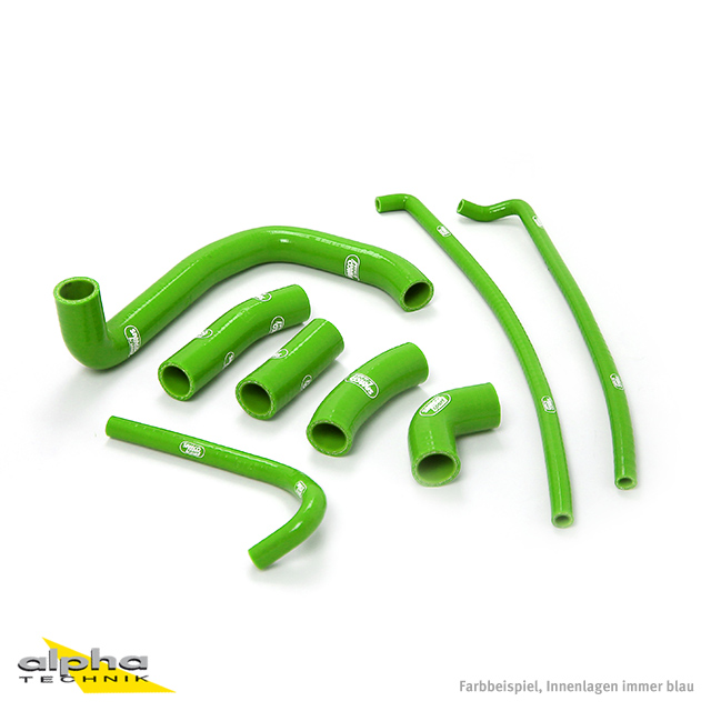 SAMCO SPORT Silicone Hose Kit Green for Kawasaki ZX7R Model Year 1996-2003