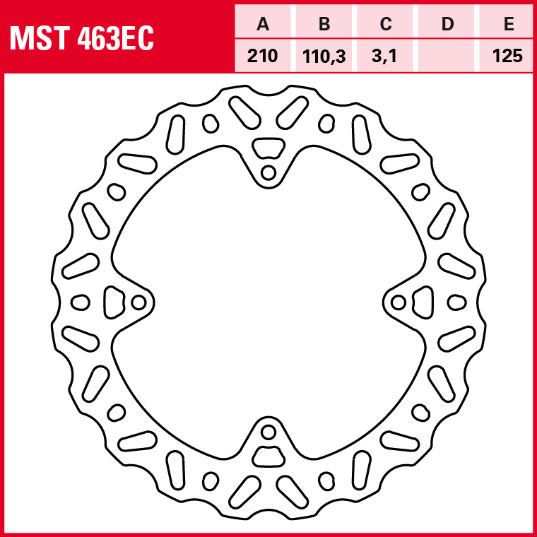 TRW brake disc Off-road fixed MST463EC