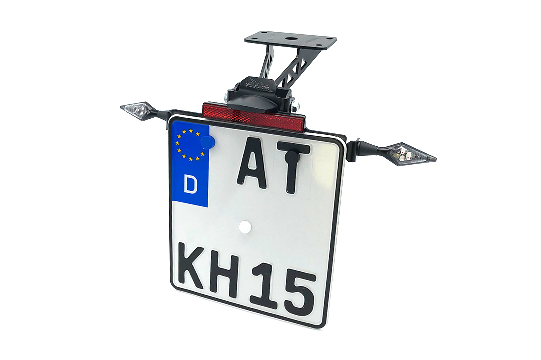 alpha Technik licence plate holder for Yamaha MT07A, MT-07 and MT-07 Moto Cage, type RM04, RM17 and RM18, from model year 2014-