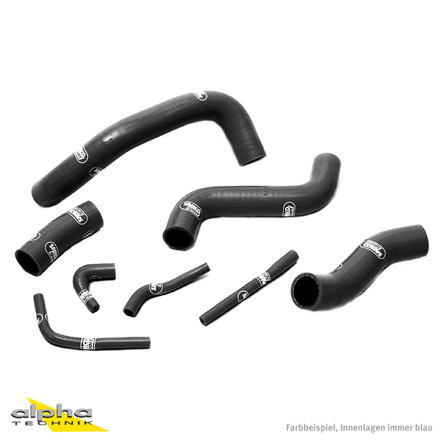 SAMCO SPORT Silicone Hose Kit black for Kawasaki ZRX1100 ZRX1200 from model year 1997- only for vehicles with carburetor de-icing